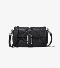 The Puffy Diamond Quilted J Marc Shoulder Bag - Black